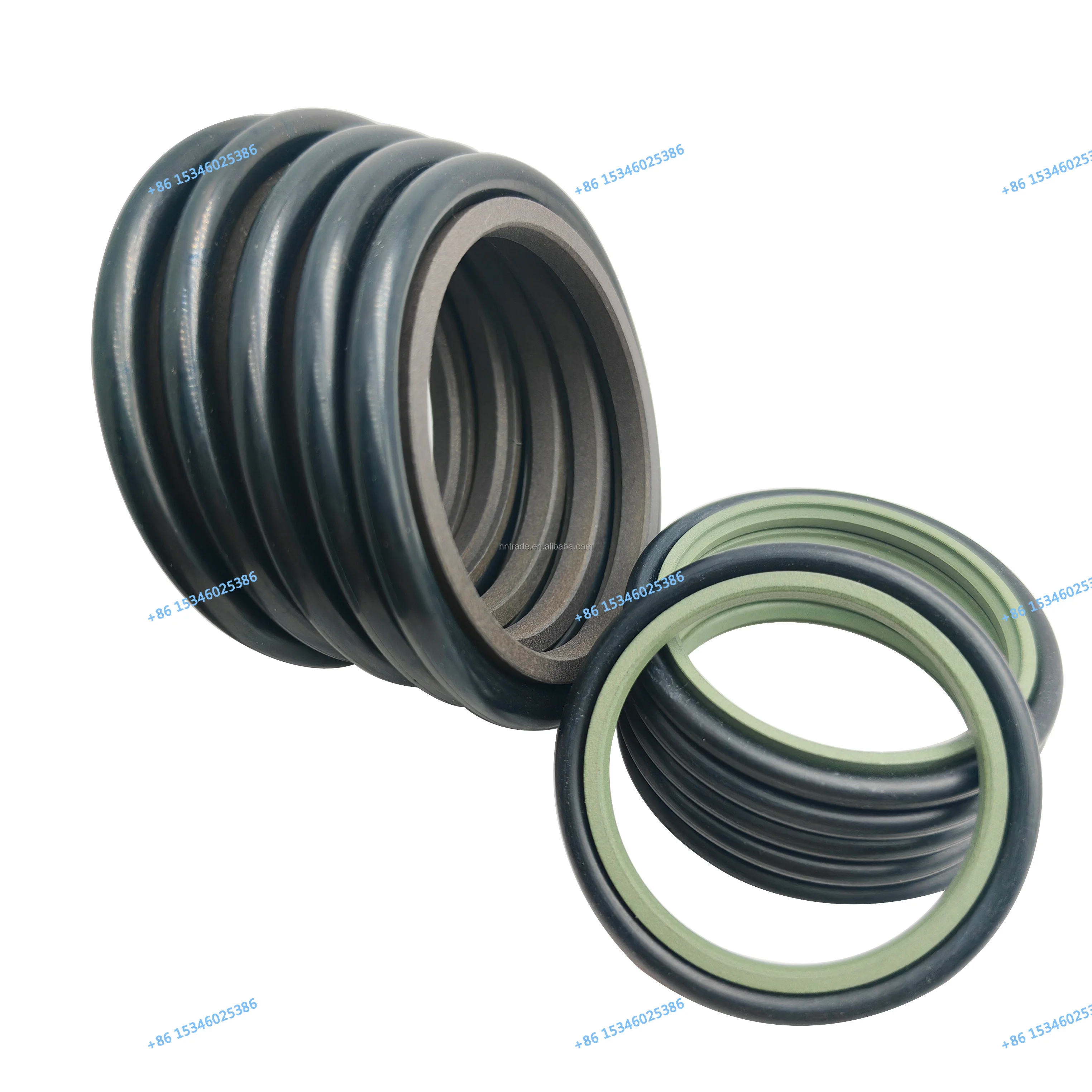 Hydraulic Cylinder Piston Rod STD OD Type NBR O-ring PTFE Filled Copper Powder Step Seal 25 * 35.7 * 4.2 Combination Seal