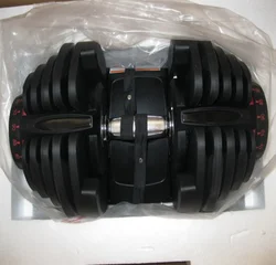 Rubber coated 90lb 110lbs adjustable dumbbell set barbell fitness commercial gym use dumbbell storage rack