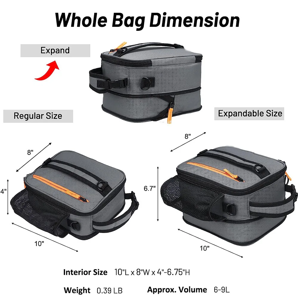 Portable Lunch Bags 600D Oxford Waterproof Crossbody Bag For Student Office Aluminum Foil Insulation Ice Pack Bento Cooler Bags