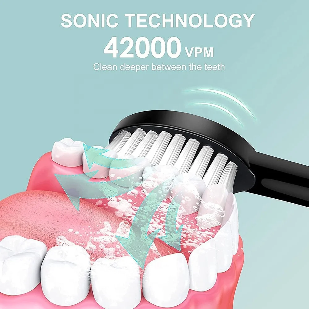 IPX7 Waterproof 5 modes Rechargeable Sensor Sonic intelligence Toothbrush Oral Care Teeth Whitening Electric Toothbrush