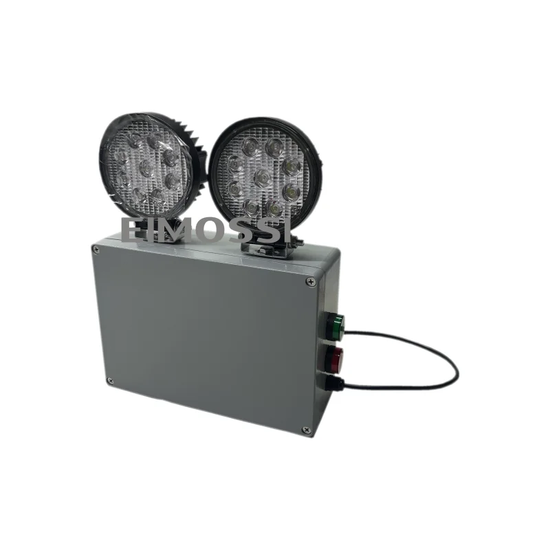 Rechargeable Twin Spot Adjustable Heads Battery Backup Led Emergency Light Luminous White LED Light Wall Mounted