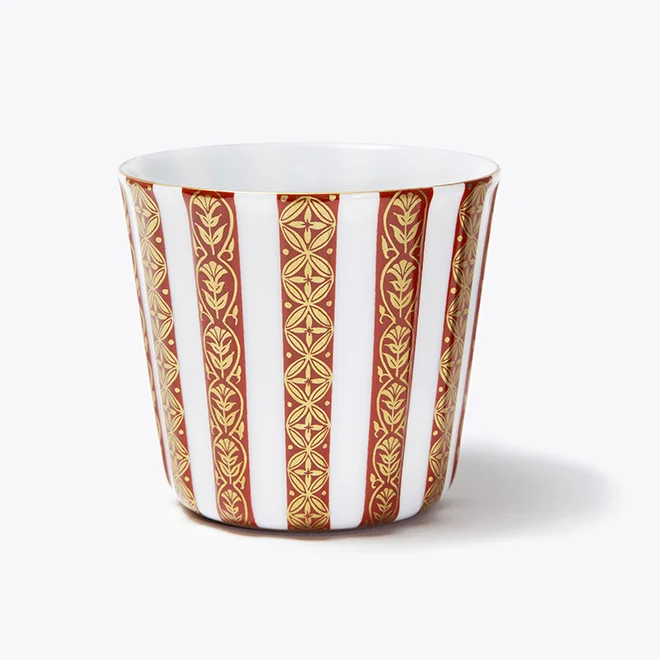 Border Gold Patterns Stripe Drinking Coffee Porcelain Liqueur Cup