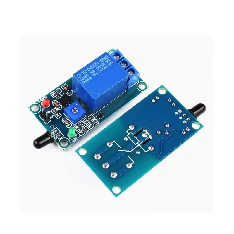 QXW IR Infrared 1 Channel 5V 12V Flame Detection Sensor Module Fire Alarm Sensor Relay Module