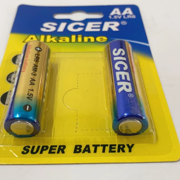 SICER brand Kids toy battery R6P AA 360min  super Alkaline battery at factory price