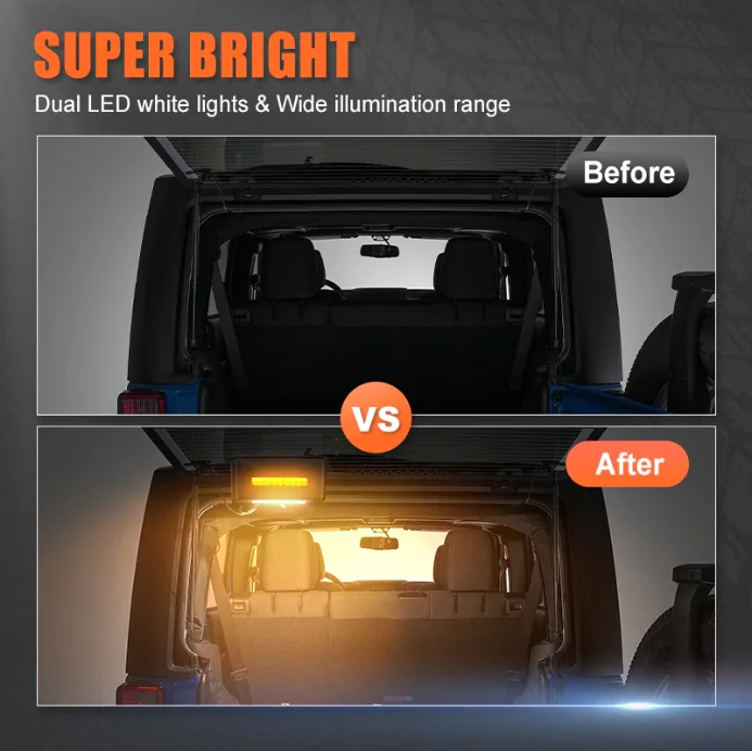 Rear Lift gate light tailgate lift car reading light for Wrangler JK 2007 2008 2009 2010 2011 2012 2013 2014 2015 2016 2017 2018