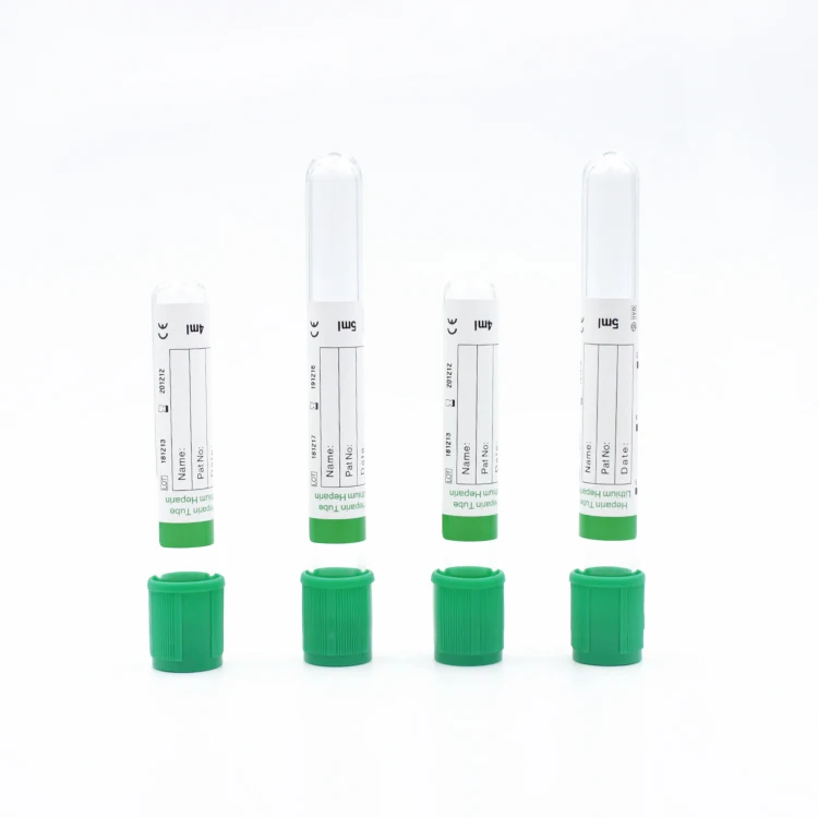 Factory Low Price Green Heparin Tube Plasma Capillary Medical Vacuum Blood Collection Tubes
