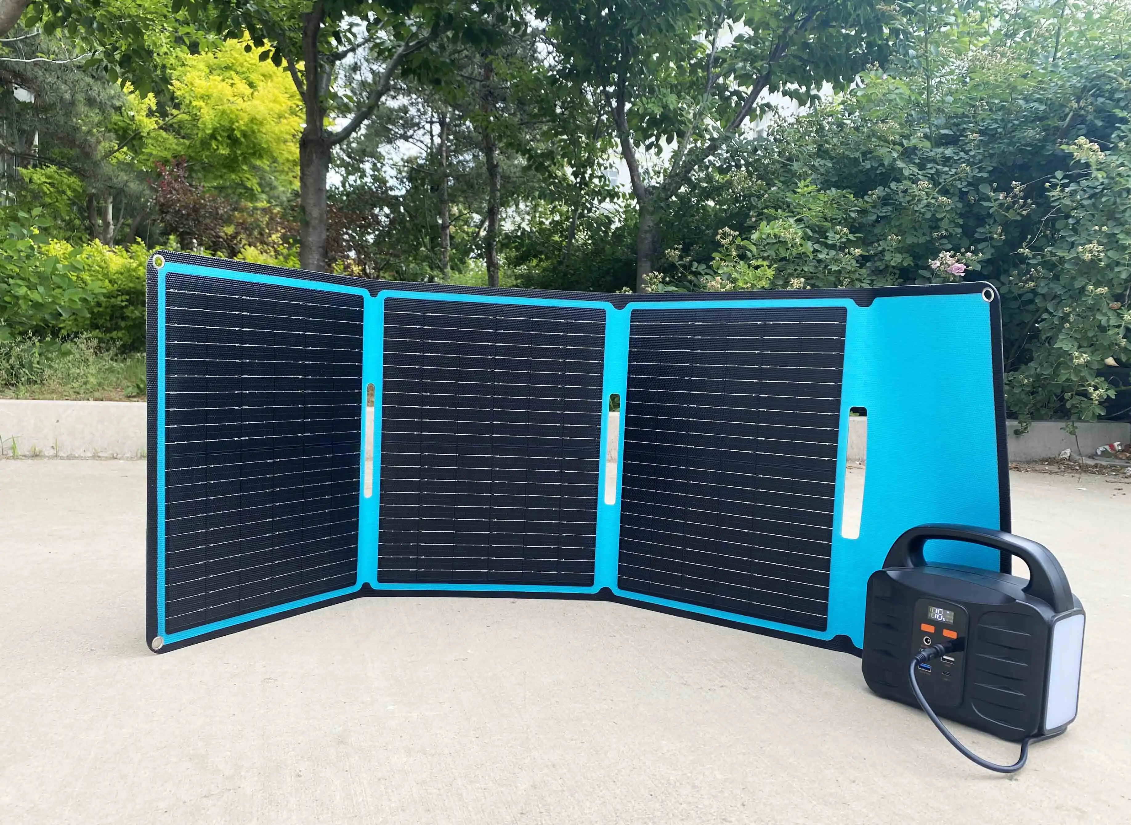 60w new portable solar charger foldable solar panels energy laptop