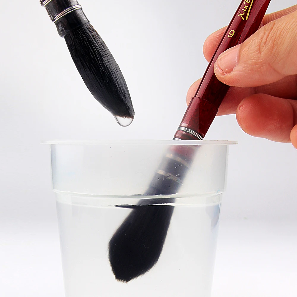 XinBowen Round Pointed Tip Soft Anti-shedding Squirrel Hair Professional Art Handmade Watercolor PaintBrush