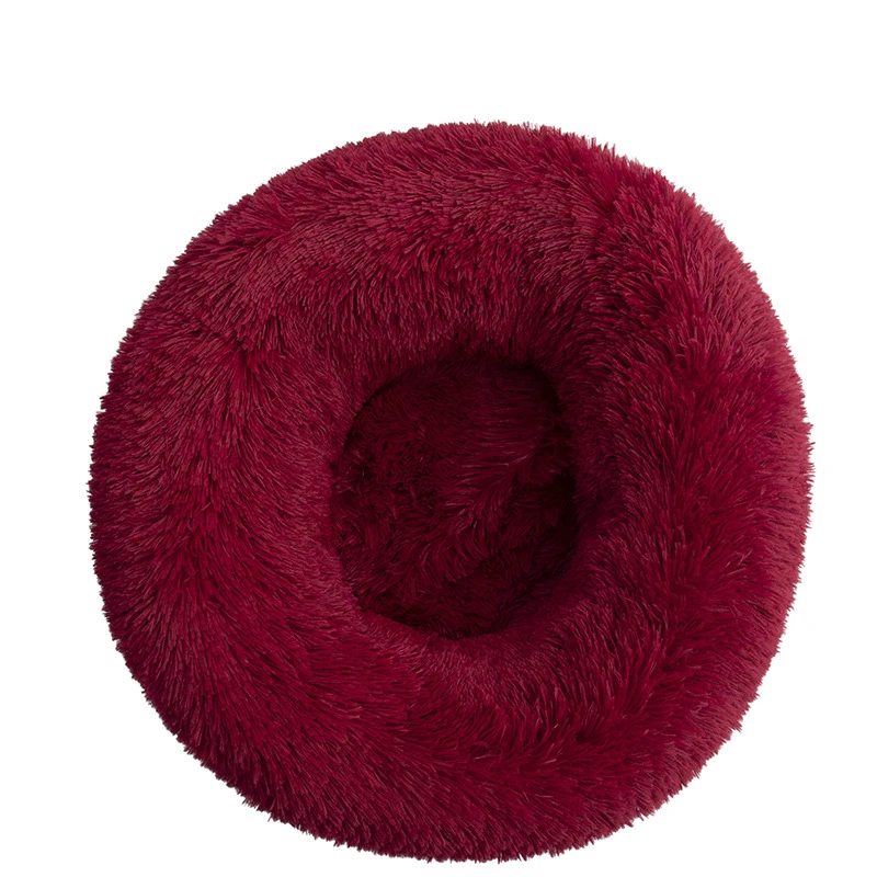 Factory Direct Plush Round Pet Nest Winter Warming Pad Long Flannel Cotton Luxury Pet Bed