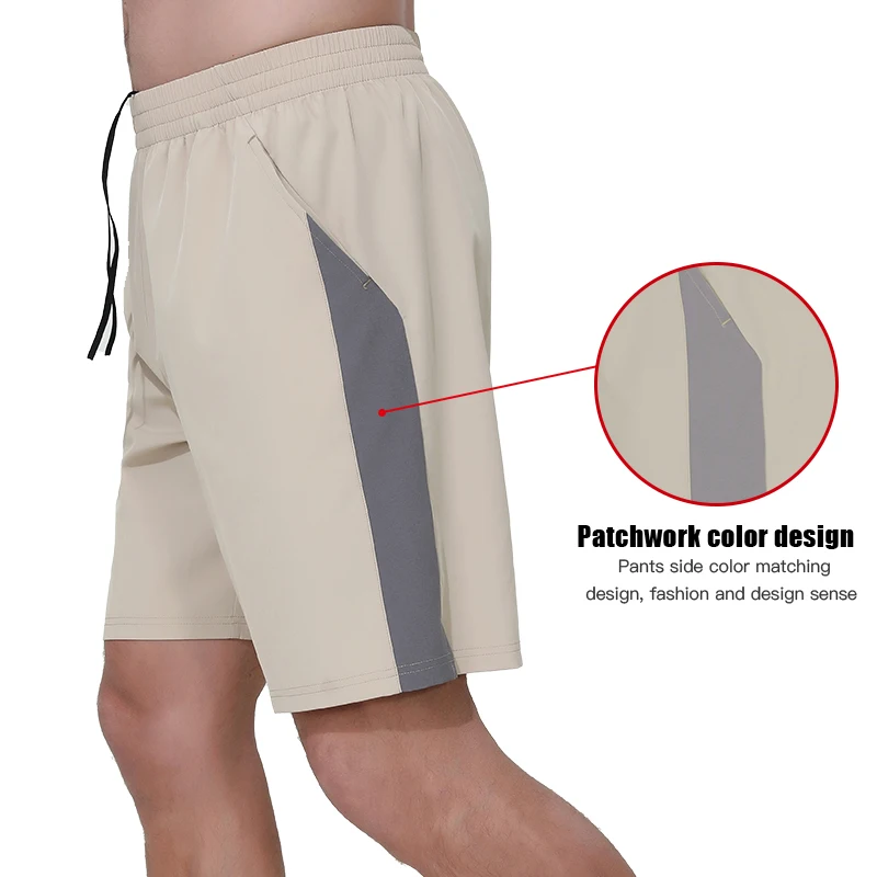 Customized Logo Printing Elastic Waist Sports Pants Summer Gym Fitness Shorts,Polyester Gym Athletic Wear Men Shorts For Running