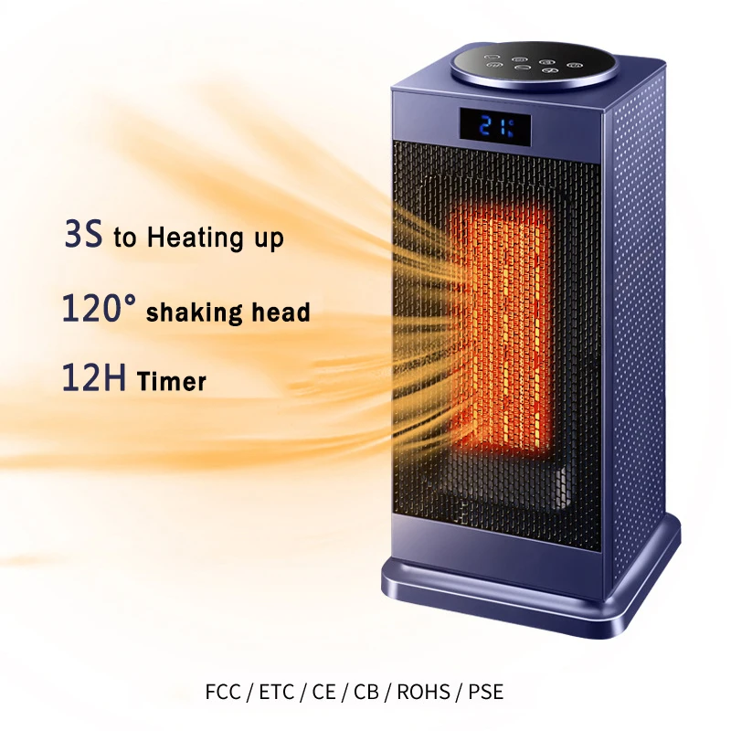 110-240 в 750 Вт 1500 Вт защита от перегрева дистанционное управление светодиодный сенсорный экран PTC керамические нагревательные Электрообогреватели