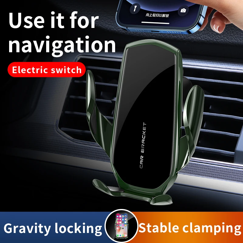 Promotional Wholesale Gravity Blocking Universal Car Air Vent Mobile Mount 360 Degree Rotation ABS Alloy Car Dashboard Stand