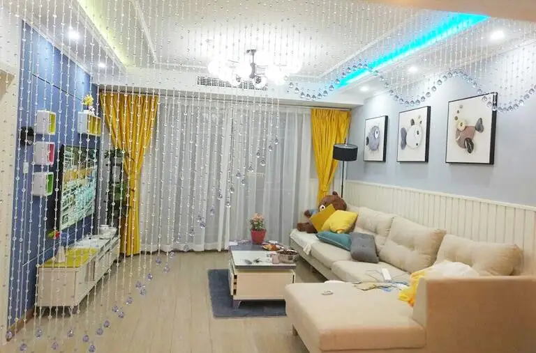 Customized wholesale crystal ctagonal beads curtain for decoration door curtain window curtaino