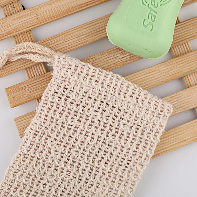 Natural Fiber Soap Bags for Foaming and Drying The Soap, Organic Soap Bag With Pouch Holder for Shower Bath