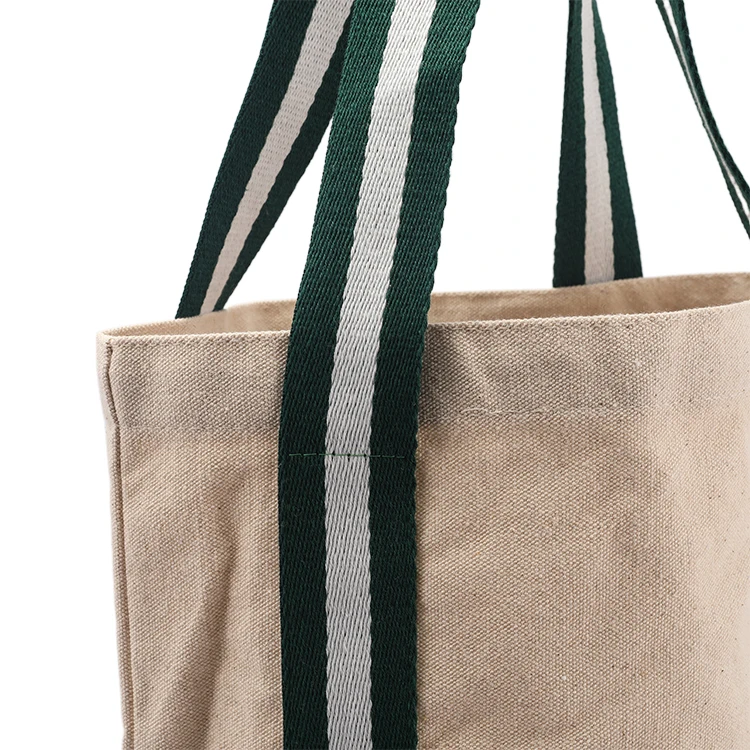 Custom ECO friendly reusable logo printed organic cotton canvas shopping bag small canvas gift jute tote bag