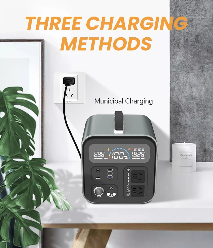 factory price 220 volt 110V portable solar power bank station 300wh 300W large charging battery laptop power bank for uk plug