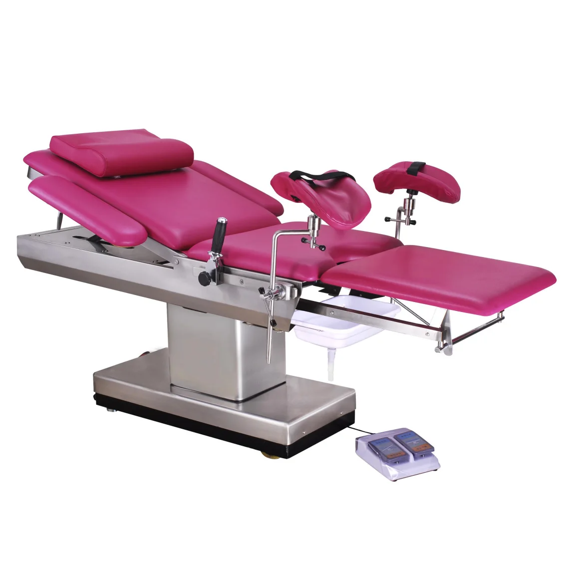 Stainless Steel Multifunction Adjustable Manual Hospital Obstetric Bed Gynecology Operation Delivery Table