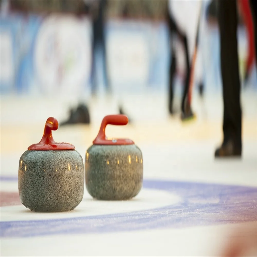 Portable Curling Synthetic Ice Rink With Curling Stones