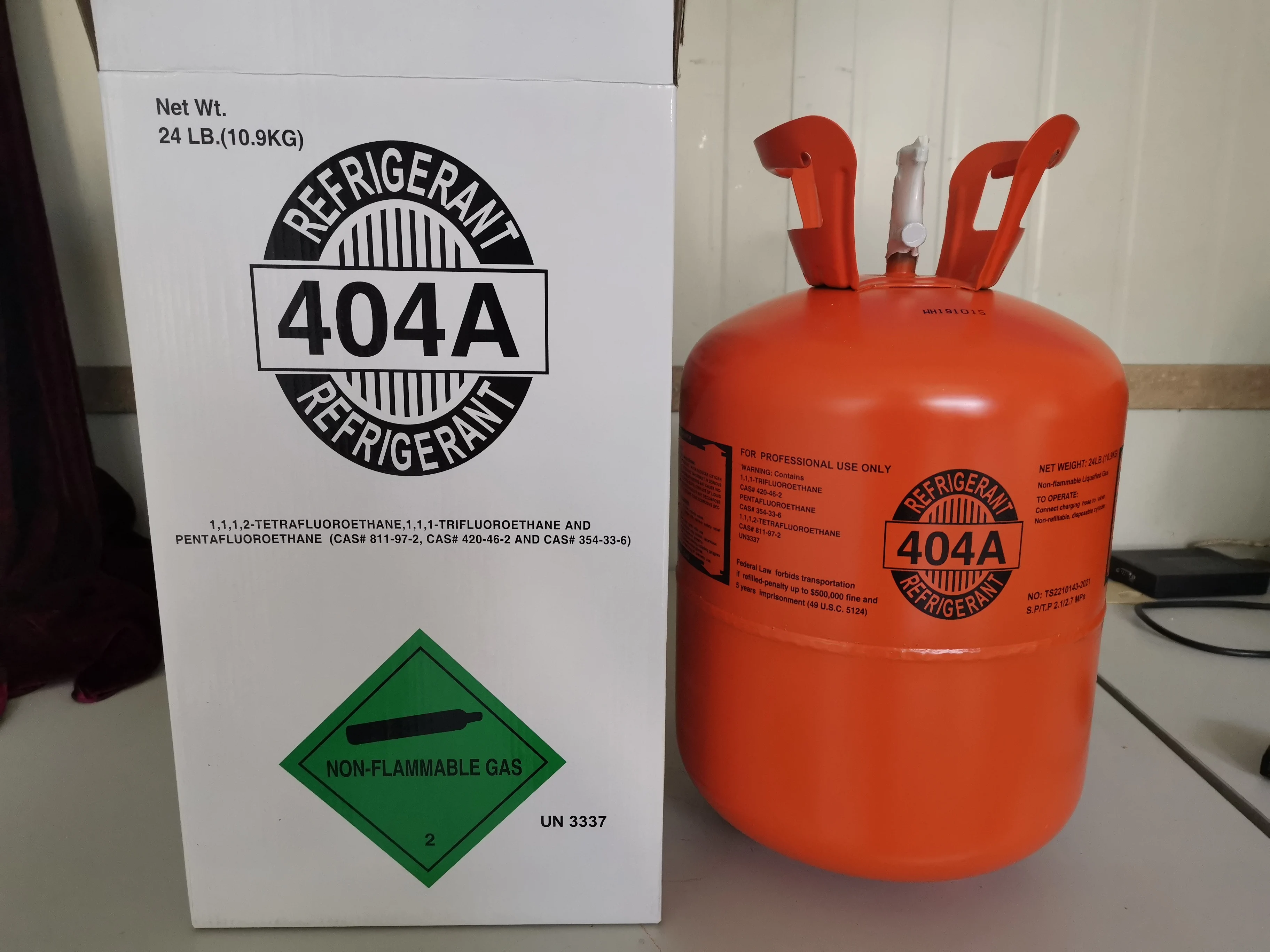 R404a Refrigerant Gas High Quality 99.9% Purity Cylinder 10.9kg Refrigerante R404a