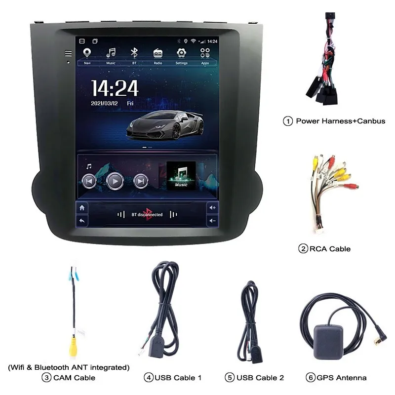 Vertical Screen Android Navigation Radio Multimedia Player For Honda Crv 2006-2011 With Hifi Sound Stereo Effect Audio System