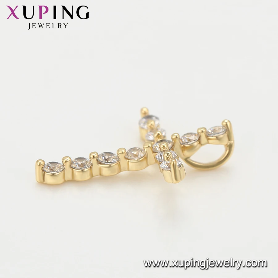  35333 Xuping модное ювелирное изделие христианское ожерелье кулон горячая распродажа 14K позолота экологический медный циркон