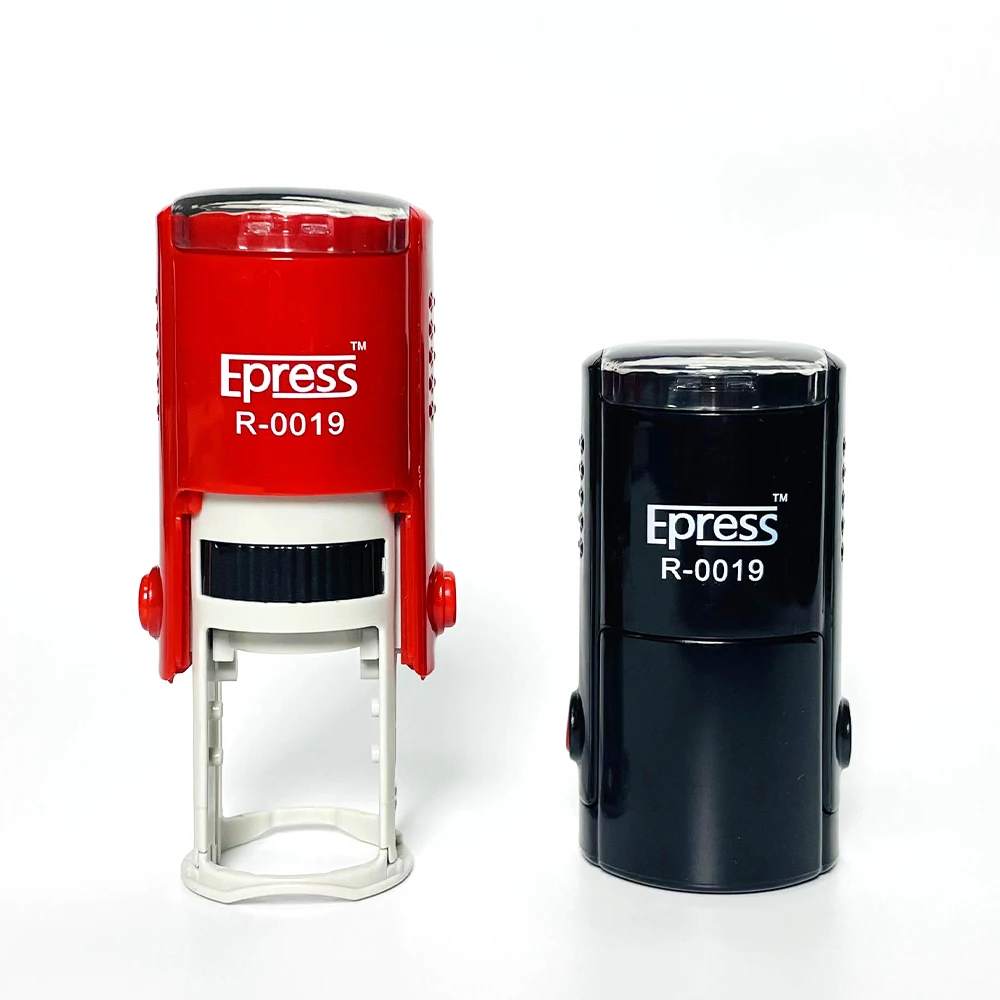 Custom Mini Size Automatic Stamp Machine 19 mm Rubber Seal Stamp Making Machine Personal Office Round Self Inking Stamp Machine