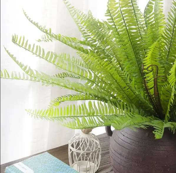 High quality Shrubs Bushes 15 forks Persian Grass Plastic plants Artificial Fern Leaves for indoor outdoor home garden decor