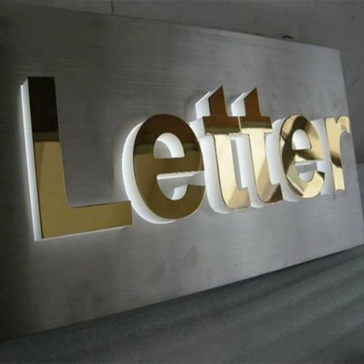 Office Commercial Business Reception Led Signs 3d Signage Backlit customizable store front sign Metal Logo channel Letter