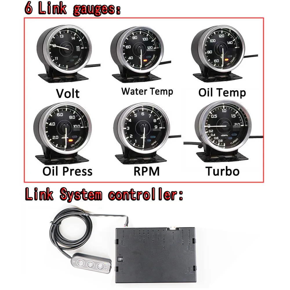 DEFI ADVANCE A1 Gauge 6Link OBD2 meter +controller + ZD Water temp voltage Turbine boost oil temperature oil pressure tachometer