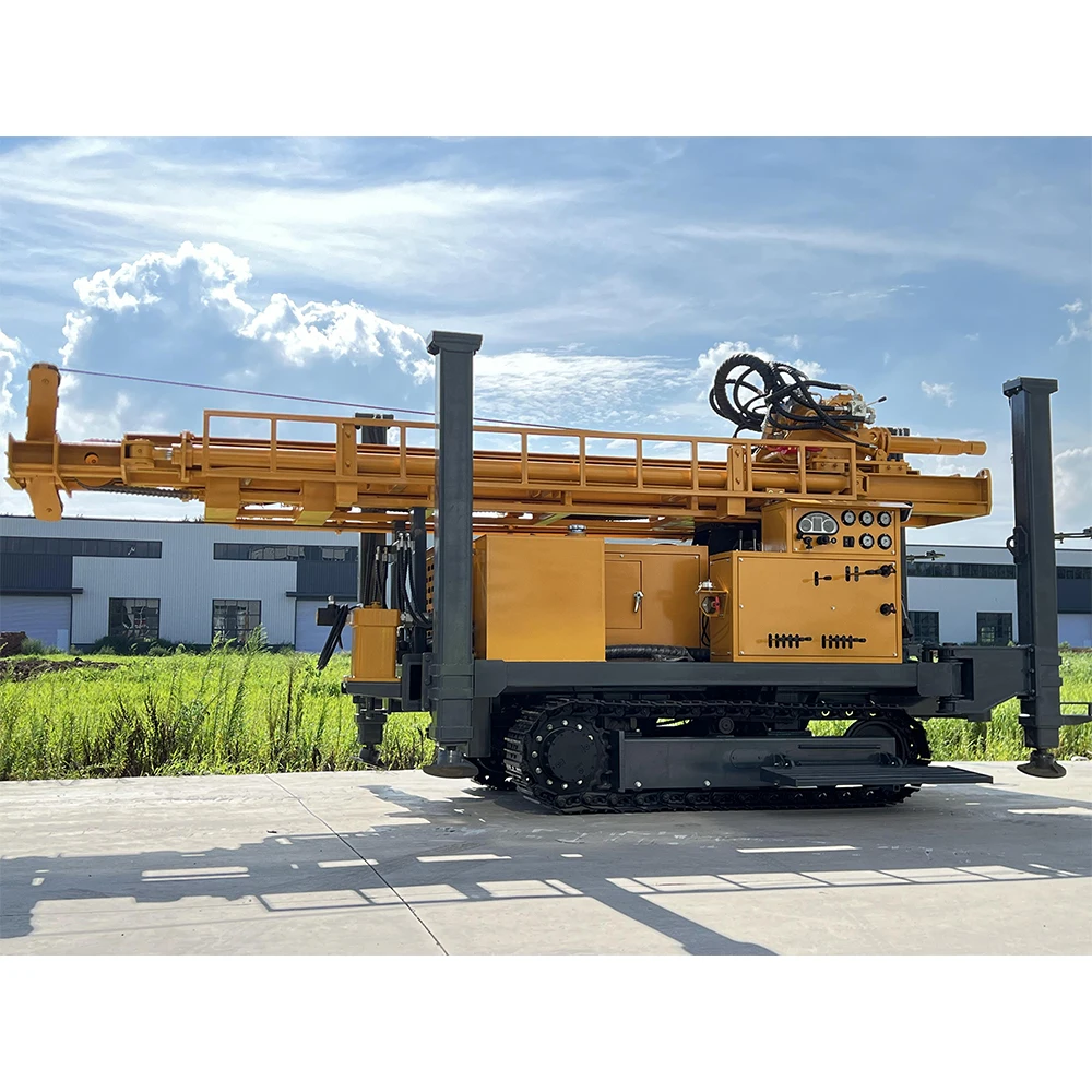 MININGWELL 350m deep water well drilling machine for water well crawler borehole construction diesel engine drilling rig