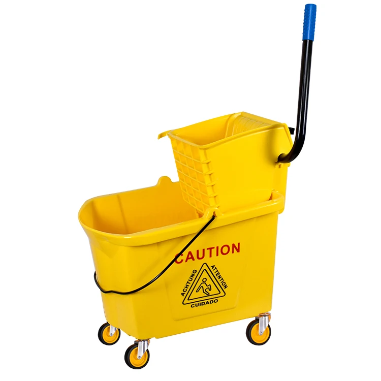 Коммерческий пластиковый боковой пресс, желтая швабра, ведро для отжима, оптовая продажа