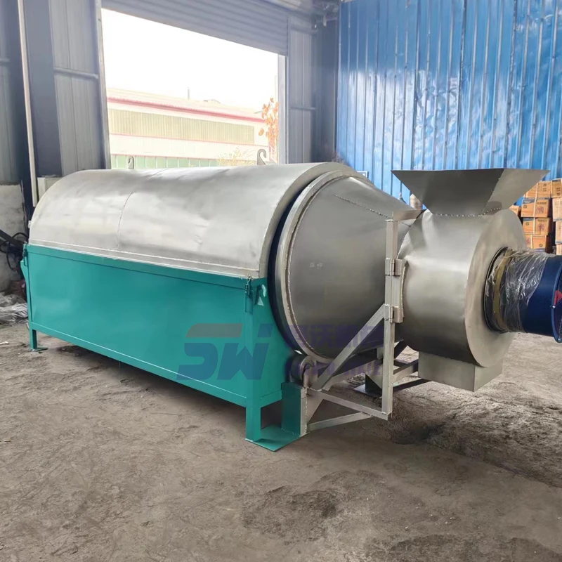 High-temperature Dehumidifying Drum Dryer For Electric Heating Sediment, Grain, Feed And Sawdust