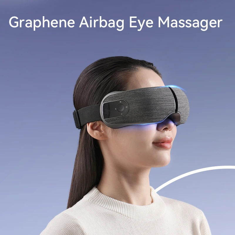 Trends Products 2024 AI Eye Care Massage Instrument Foldable Electric Smart Eye Massager With Heat Compression