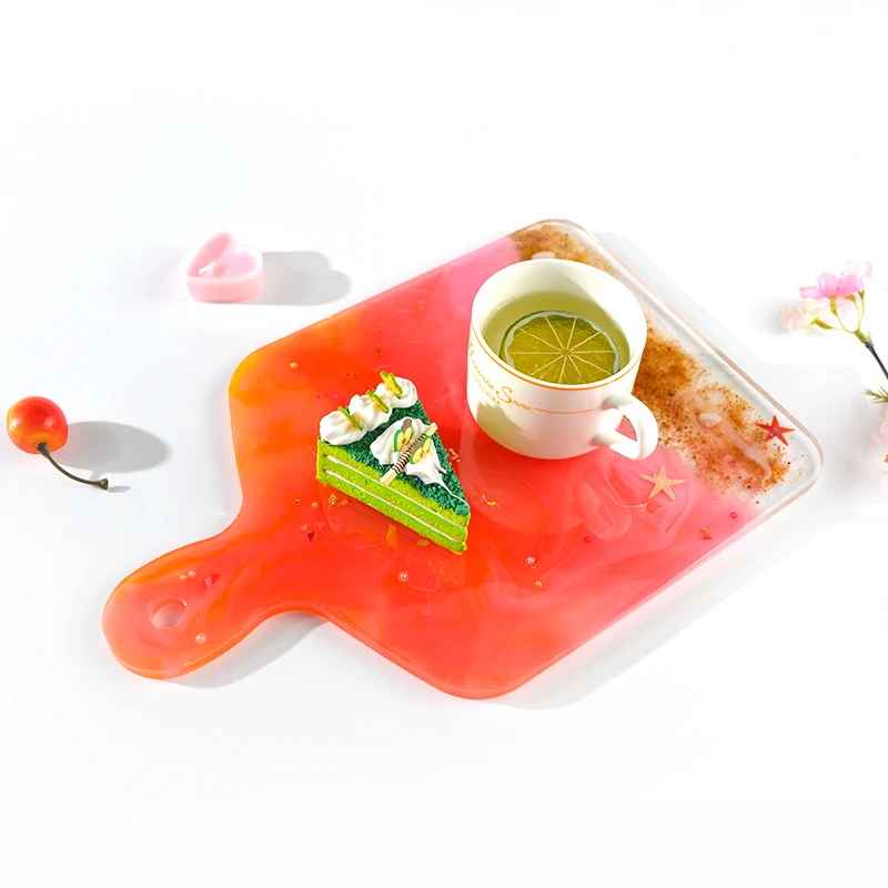 DIY Tray Resin Molds Silicon Big Plate Irregular Coaster Mold Silicone Mould For Epoxy Resin Craft Fruit Tray