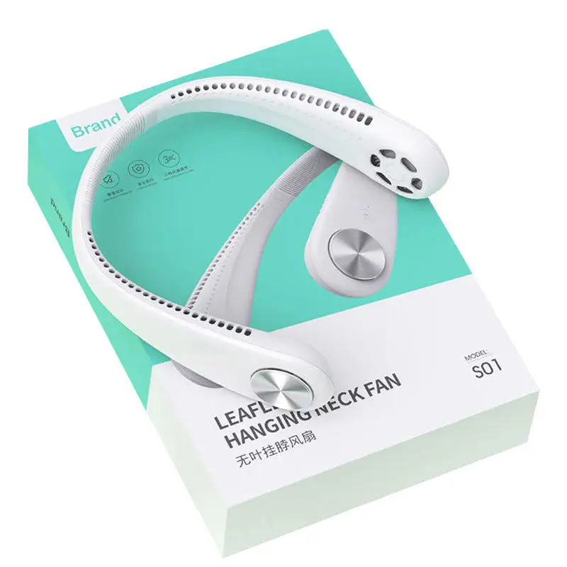 2000 мАч Мини Подвесные вентиляторы для бега, портативный безлопастной шейный вентилятор без рук