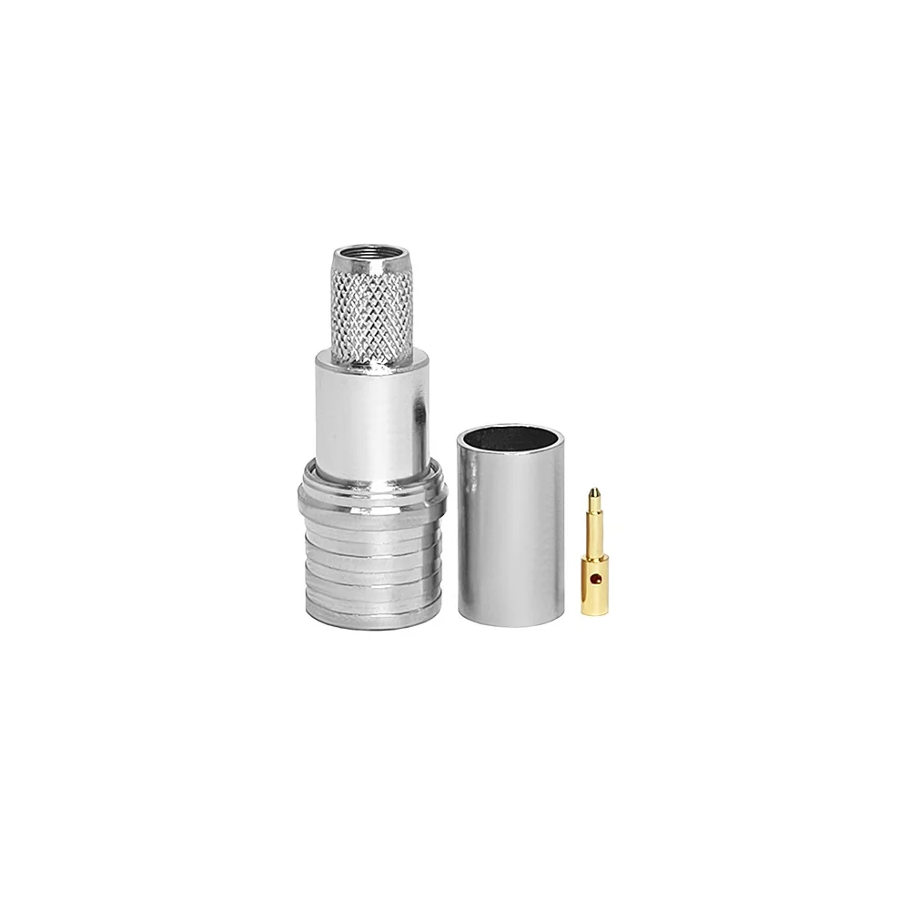 QMA male plug crimp for LMR240 Coaxial Cable Connector  Radio Antenna Adapter for Broadcast