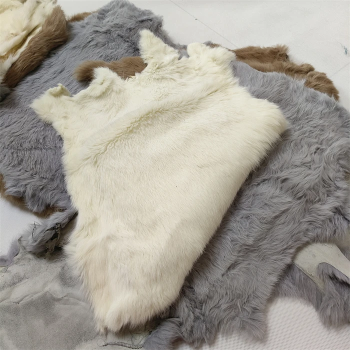 100% Real Rex Skin Rabbit Pelt Plate Fur Wholesale In Cheap Price