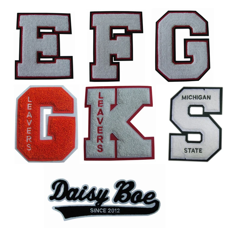 Hot Sale Embroidery Large Logo St. Patrick Day Lucky Clover Chenille Patches Iron On Holiday Patch For Clothing