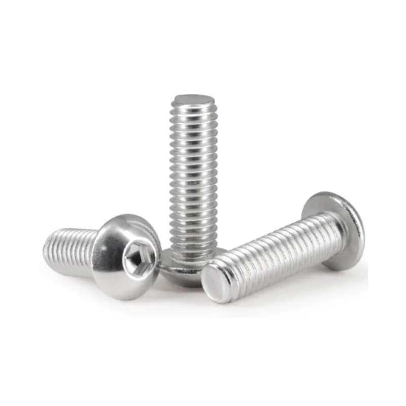 Custom ISO7380 Socket Hex Cap Head Machine Screws SUS304 M5M6M8 Black Oxide Mushroom Head Bolts