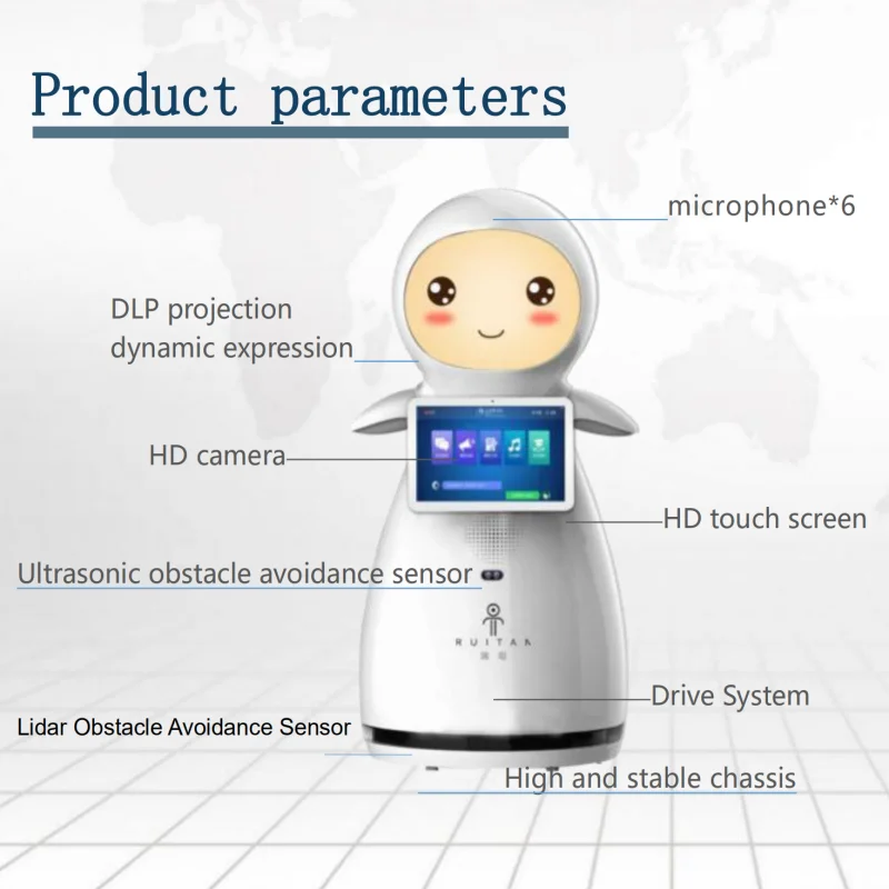 Intelligent Welcome Robot Reception Service Robot Artificial AI Smart Robot Commercial Waiter