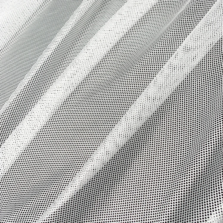 Eco-friendly glitter quadrilateral net fabric sportswear fabric garment hat lining inner