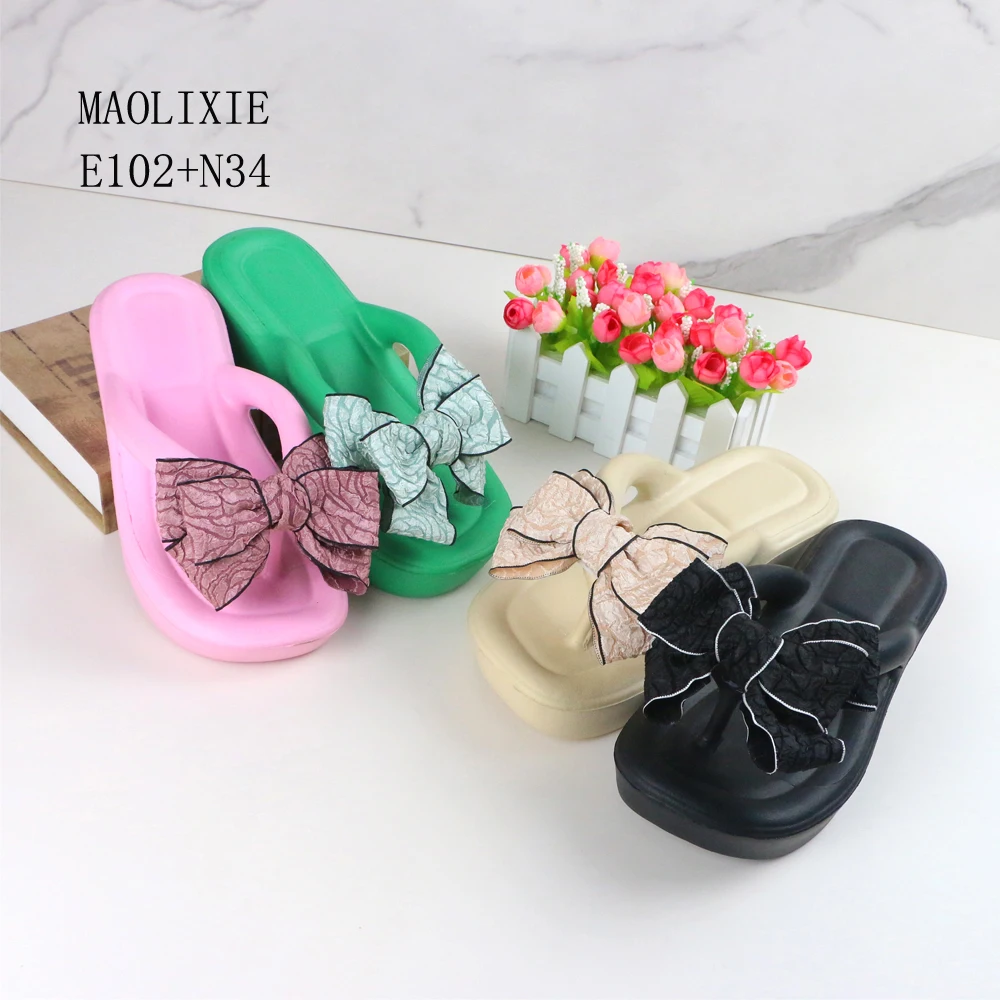Ladies Heeled Sleeper Sandalias Flip-flops Heels Chappal for Women Flip Flops Slippers