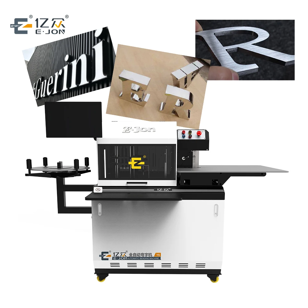 On sale Ejon Y6 automatic aluminum letters and numbers machine for signage 3d logo manufacturing channel letter bending machine