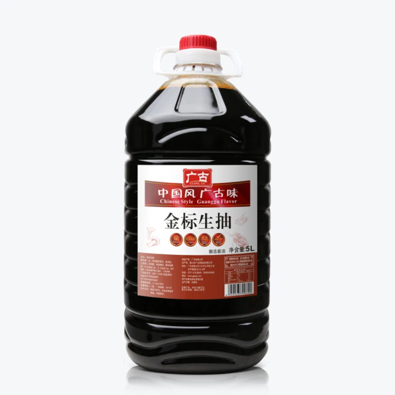Золотая этикетка Guang Gu 1 29 л китайский соевый соус оптовая цена натуральный ферментированный сёю