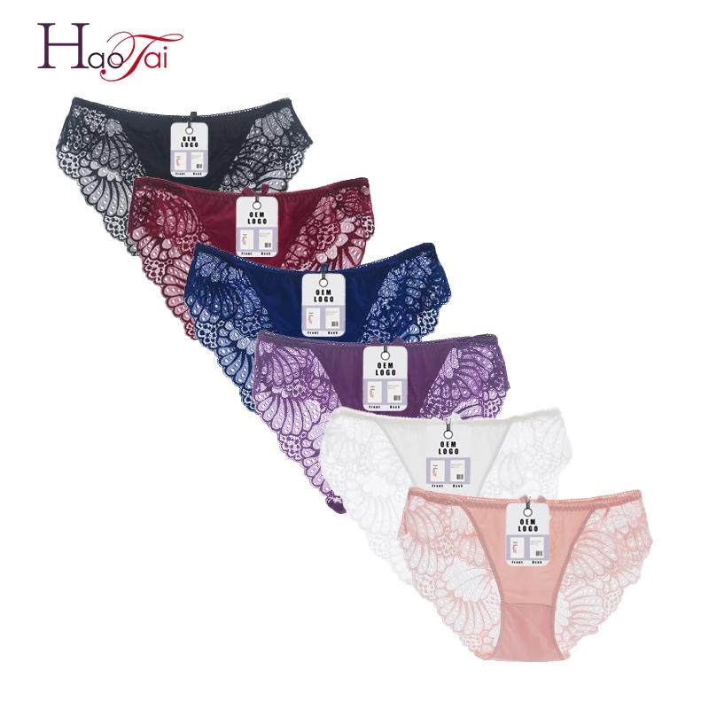 Low Waist Striped Tangas No Show Bikini Custom Thongs Women Underwear Panties Cotton Underwear For Leggings