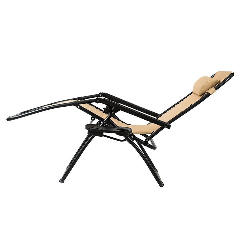Factory Price Teslin Fabric Lounge Chair Outdoor Zero Gravity Folding Chair