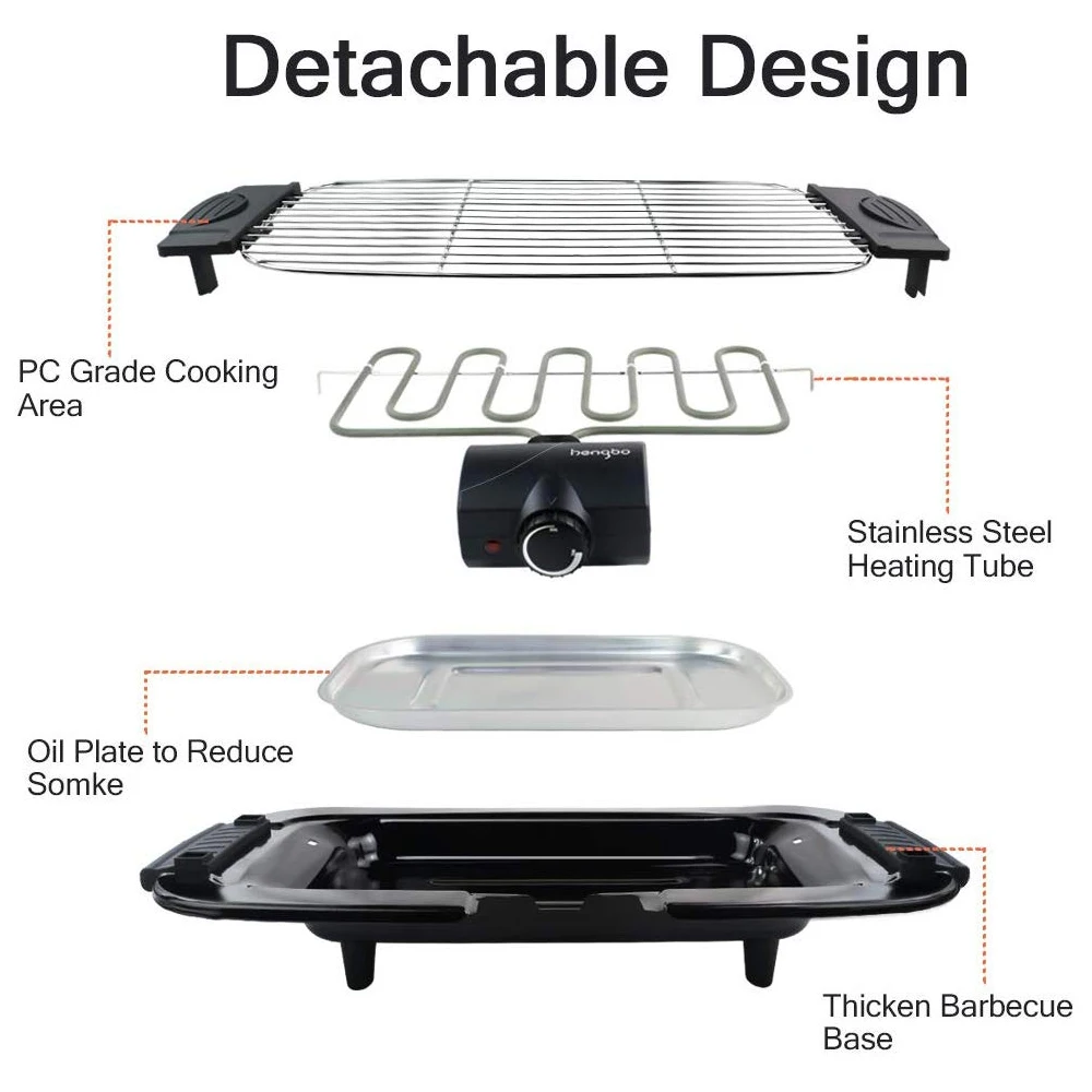 
plancha rectangle smokeless big power thermometer Fast heating Barbecue raclette grill machine 