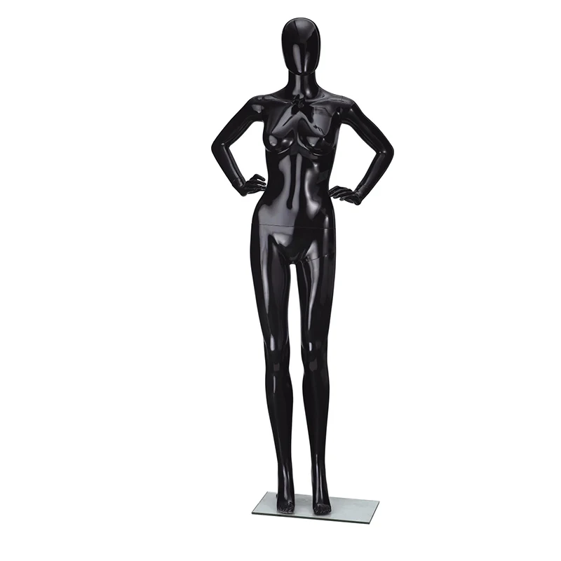 Factory Wholesale Life Size Plastic Fabric Full Body Mannequin Female Black