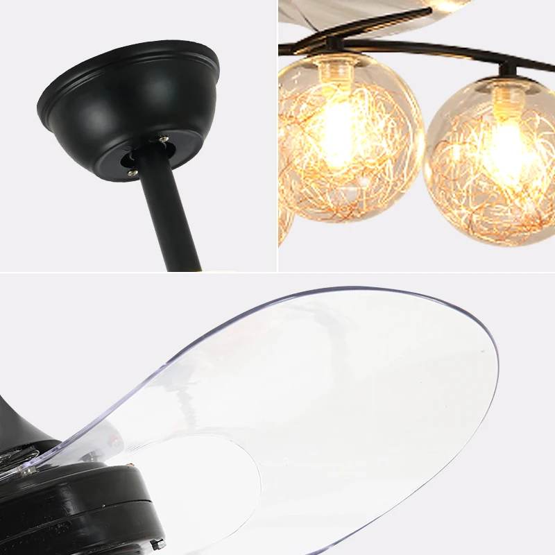 Wholesale chandelier fan 12-head house coffee shop decorative ceiling fan pendant light lamp fan
