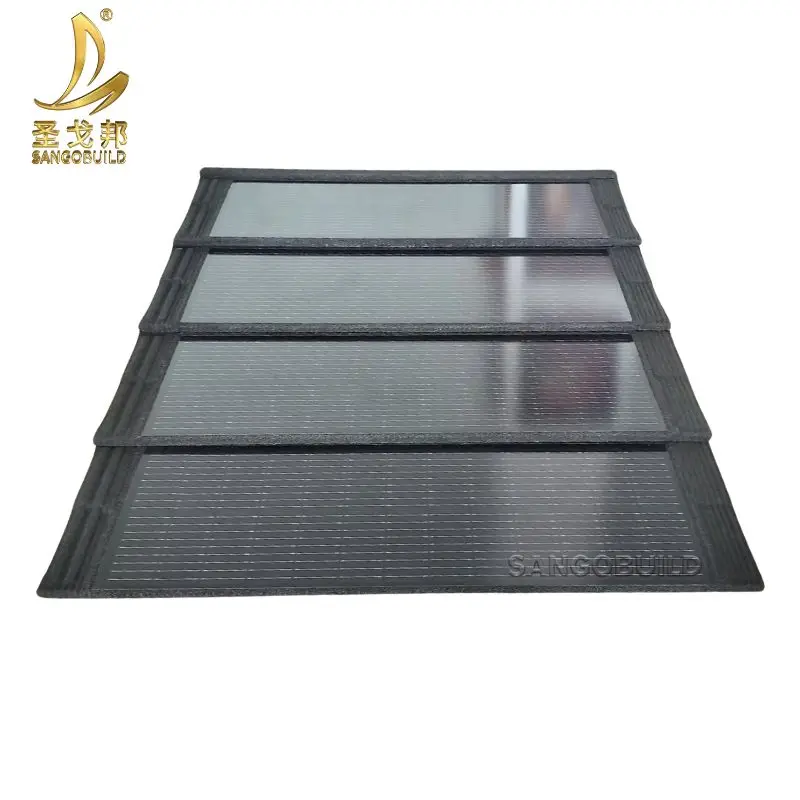 Высокое качество 50 лет гарантии низкоуглеродистые строительные материалы BIPV интегрированный фотоэлектрический лист покрытие крыши солнечная плитка